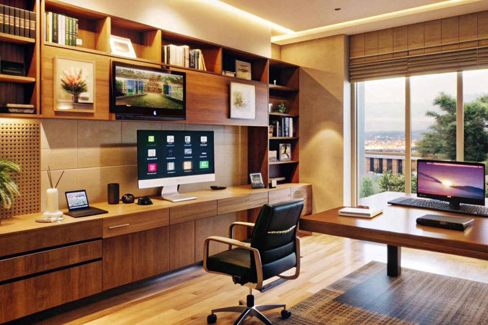 Elevate Your Home Office with Custom Cabinets