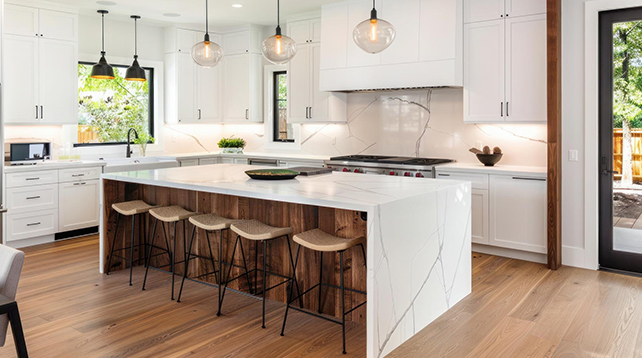 White Kitchen Renovation by Pro Work Construction