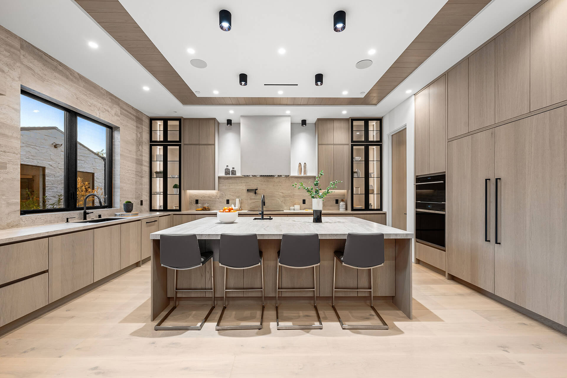 Contemporary Warm Minimalist Kitchen Kitchen Remodel by Pro Work Construction project photo